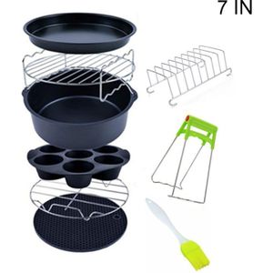 9 Stks/set 6/7/8 Inch Lucht Friteuse Accessoires Keuken Pizza Lade Grill Toast Rack
