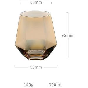 Zeszijdige Kleur Whisky Glas Grote Capaciteit Wijnglas Mode Art Melk Koffie Sap Glas Creatieve Kristal Bierglas