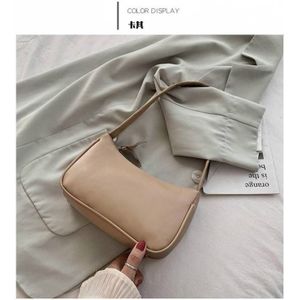 Vrouwen Kleine Baguette Handtassen Zachte Pu Lederen Dames Oksel Schoudertassen Vintage Eenvoudige Meisjes Clutch Purse Tote