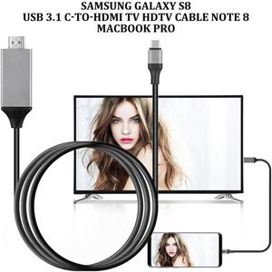 Snel Opladen Type C Naar Hdmi Kabel Adapter Note 8 9 S10 + Plus Type-C USB-C Naar Hdmi hdtv 4K Voor Smart Moblie Telefoon