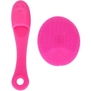 Hilife 2 Stuk/set Facial Exfoliërende Borstel Cleanser Tool Soft Silicone Skin Spa Scrub Gezicht Cleaning Pad