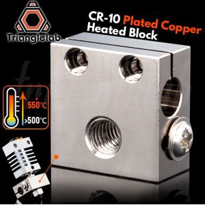 Trianglelab Zwitserse CR10 Plated Koperen Heat Blok Voor CR10 Hotend Cr-10 Hotend Voor Mk8 Nozzle Bmg Extruder Ender3 Cr-10s