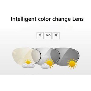 1.67 Intelligente kleur Veranderen naar Grijs Anti Blauw Licht Bril Vrouwen Mannen Asferische Bijziend Astigmatisme Plus Hard Recept Lens