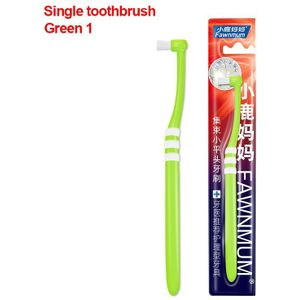 Fawnmum Orthodontische Tandenborstel Puntige en Platte Kop Zacht Haar Correctie Schone Tanden Kloof Floss Mondhygiëne Tanden Bretels 1 Stuks