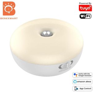 Tuya Wifi Nachtlampje Pir Motion Sensor Licht Infrarood Afstandsbediening In Smart Leven App Body Lamp Smart Home 110V 220V