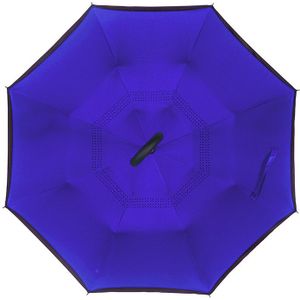 Winddicht Reverse Vouwen Dubbele Laag Omgekeerde Paraplu Zelf Stand Regen Bescherming C-Haak Handen Voor Auto