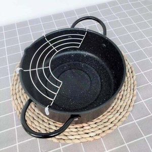 Japanse Friteuse Rack Non-stick Pot Maifanitum Kleur Dubbele Oor Soep Pot Soep Fornuis Gas Fornuis Algemene Thicken