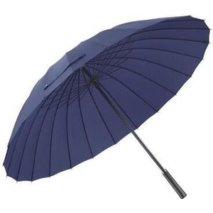 Hoogwaardige 24 Bot Paraplu Man Vrouwen Lederen Handvat Lange steel Handmatig Winddicht Regen Paraplu