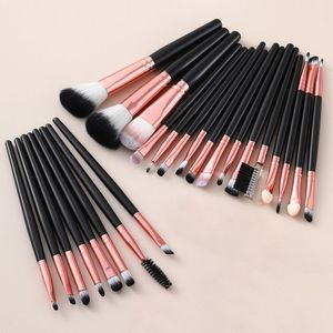 Fjer Make-Up Kwasten Premium Synthetische Eye Borstels Kit Voor Blending Oogschaduw Concealer Eyeliner Borstel (Rose Goud)