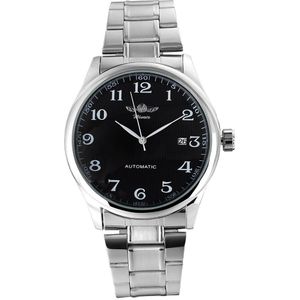 Winnaar Mode Casual Mannen Machanical Horloges Roestvrij Stalen Band Silver Case Luxe Automatische Horloges Relogio Masculino