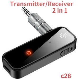 Bluetooth 5.0 Zender Ontvanger 2 In1 Jack Draadloze Adapter 3.5Mm Audio Aux Adapter Voor Auto Audio Muziek Aux Handsfree headset
