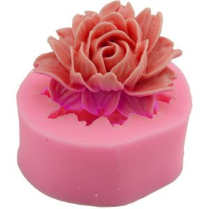 Diy 3D Pioen Bloem Roos Bloem Zeep Siliconen Mal Fondant Cakevorm Gips Aromatherapie Handgemaakte Lijm Mold