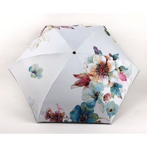 Mode Vrouwen Paraplu Opvouwbare Waterdichte UV Parasol Art Tekening Bloem Paraplu Mini Pocket Parasol Dame Reizen Paraplu