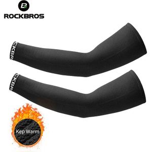 Rockbros Winter Herfst Sport Running Arm Warmers Mannen Vrouwen Ademend Soft Houden Warme Elasticiteit Winddicht Fietsen Fleece Mouwen