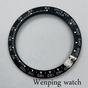 39 Mm Zwarte Koffie Keramische Bezel Insert Horloge Vervangende Onderdelen