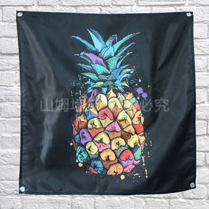 Ananas Vlag Banner beroemde Pop Art Schilderij Woondecoratie Opknoping vlag 4 Gromments in Hoeken