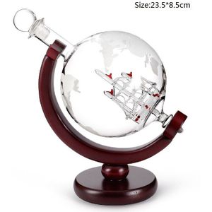 Globe Whisky Karaf Set 800Ml Wijn Brandy Dispenser Craft Schedel Wijnfles Houder Decanter Wijn Bar Thuis Party Decoratie