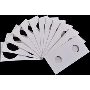 120 Pcs 17.5-40 Mm Wit Karton Munthouders Opslag Clip Flip Papier Board Muntenverzameling Houder Levert