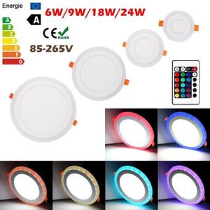 Acryl RGBW Dual Kleur 6W 9W 18W LED Verzonken Panel Plafondlamp