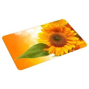 Zonnebloem Flanel Non-Slip Wateropname Deur Mat Tapijt Floor Badkamer Decor