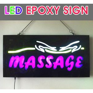 Opknoping Massage Open Neon Led Nachtlampje Uithangbord Nail Bar Salon Wanddecoratie Commerciële Verlichting Display Board
