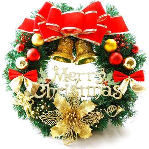 Kerst Decoratie Krans 30Cm Kerst Krans Deur Opknoping Kerst Kerst Wijnstok Ring Pvc Kerst Krans