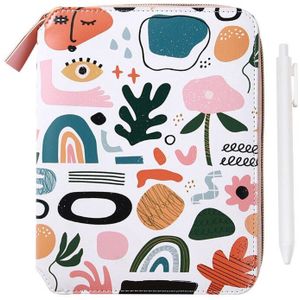 Cartoon Bloem B6 Rits Notepad Met Pen Set Lederen Planner Agenda M0XB