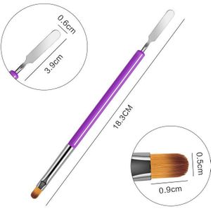 1Pc Nail Drawing Brush Pen Acryl Dubbele Hoofd Uv Gel Polish Nail Quick Extension Diy Roze Wit Art gereedschap