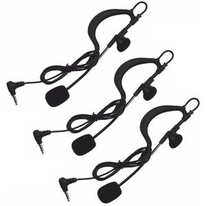 3Pcs Scheidsrechter Oorhaak Hoofdtelefoon 3.5Mm Poort Headset Voor Vnetphone V4 V6 Fbim Motorfiets Voetbal Scheidsrechter Bluetooth Intercom