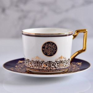 Keramiek Afternoon Tea Koffiekopje Pak Originaliteit China Goud Hold Koffiekopje Cup En Schotel