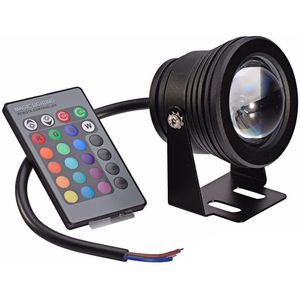 10W Rgb Onderwater Led Licht Lamp Fontein Zwembad Vijver Aquarium Aquarium 12V Outdoor 16 Kleuren IP68 waterdicht