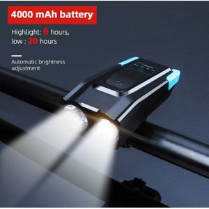 JOSHOCk 2000mAh 4000mAh Fietslicht Met Hoorn USB Oplaadbare 10000 Lumen LED Licht Voor Fiets Fietsen Voor Lamp