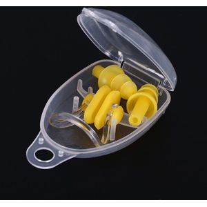Zachte Zwemmen Oordopjes Neus Clip Case Beschermende Voorkomen Water Bescherming Oor Plug Waterdichte Zachte Siliconen Zwemmen Duik Benodigdheden