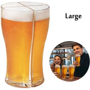 Super Schoener Bar Bier Glazen Bekers Mok Shot Dispenser 4 Deel Grote Capaciteit Mok Club Party Eco-vriendelijke Producten undefined