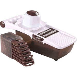 QuickDone Multifunctionele Mandoline Slicer Groente Cutter Met Rvs Blade Aardappel Wortel Rasp Keuken Tool AKC6235