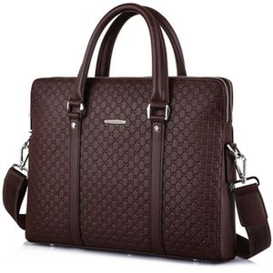 Mannen Aktetas Schoudertas Mannelijke Crossbody Tas 14 Inch Laptop Tas Reistas Man Dubbele Lagen Handtas