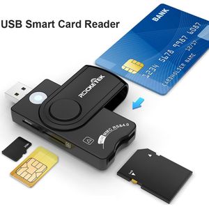 Rocketek CR310 USB3.0 Belasting Aangifte Ic Smart Card Reader Sd/Tf/Sim-kaart Multifunctionele Externe Kaart reader Connector Adapter