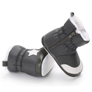 Pasgeboren Baby Laarzen Unisex Kinderen Winter Schoenen Crib Bebe Baby Peuter Vijf Ster Patroon Sneeuwveld Snowboots Booty