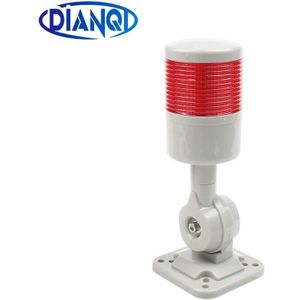 1 layer Draaibaar 180 Stack light Rood waarschuwingslampje industriële voor CNC machine DC 24V 12V AC 220V 110V Steady knipperlicht LED