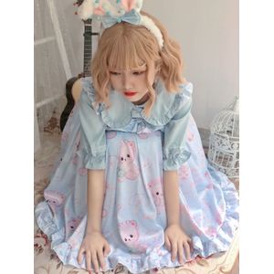 Lolita Jurk Baby Beer Melk Reflecterende Jsk Jurk Renaissance Gothic Lolita Tea Party Loli Prinses Jurk Lolita Blouse