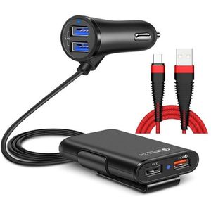 Tongdaytech Autolader USB Snel Opladen 3.0 Voor Iphone X 7 Mobiele Telefoon Snellader In Auto Chargeur Voor Samsung xiaomi Cargado