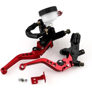 Motorfiets Universal Bewerkt Handrem Cnc Olie Cup Aluminium Rem Pomp 1 Paar Rem Koppeling Hoofdremcilinder Hevels