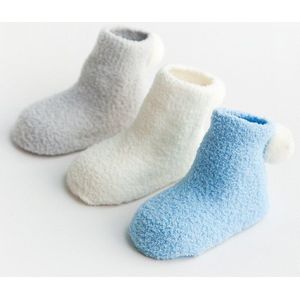 Seckindogan 3 Paren/partij Baby Sokken Warm Anti-Slip Pasgeboren Sokken Zachte Casual Baby Boy Meisje Sokken Coral Fleece Zuigeling sokken