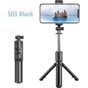 3 In 1 Draadloze Bluetooth Selfie Stok Met Licht Invullen Voor Iphone/Android Handheld Monopod Shutter Remote Uitschuifbare Mini statief