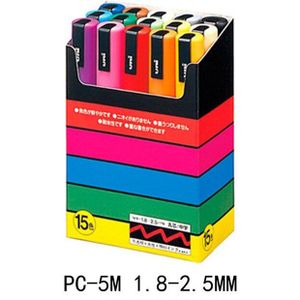 Uni Posca Marker Pen PC-1M PC-3M PC-5M Set Pop Poster Reclame Pen Verf Pen Comic Schilderen Ronde Hoofd Water Art marker
