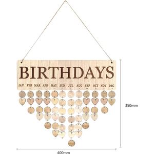 Vodool Diy Houten Ronde Platen Muur Opknoping Kalender Teken Speciale Datum Verjaardag Herinnering Board Home Decor Houten Muur Kalender