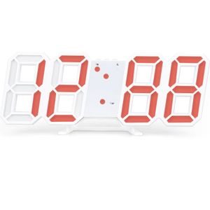 Moderne Digitale 3D Led Wandklok Modern Digitale Tafel Klok Alarm Horloge Voor Thuis Woonkamer Decoratie
