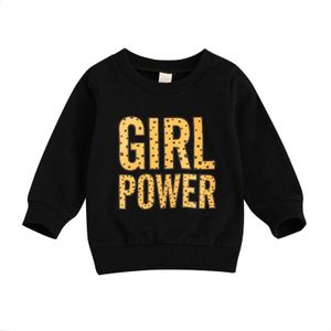 Pasgeboren Baby Jongen Meisjes Sweatshirts Baby Mode Hiphop Tee Lange Mouwen O-hals Tops Herfst Meisje Power Print Sweatshirt