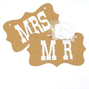 1set MR & MRS Foto Props Wedding Decorations Bruid Om Party Decoratie Feestartikelen Baby Shower Verjaardag voor bruiloft PT51