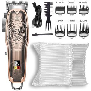 Professionele Verstelbare Lcd Tondeuse Oplaadbare Cordless Tondeuse Afwerking Mengen Elektrische Haar Knippen Taper Hendel